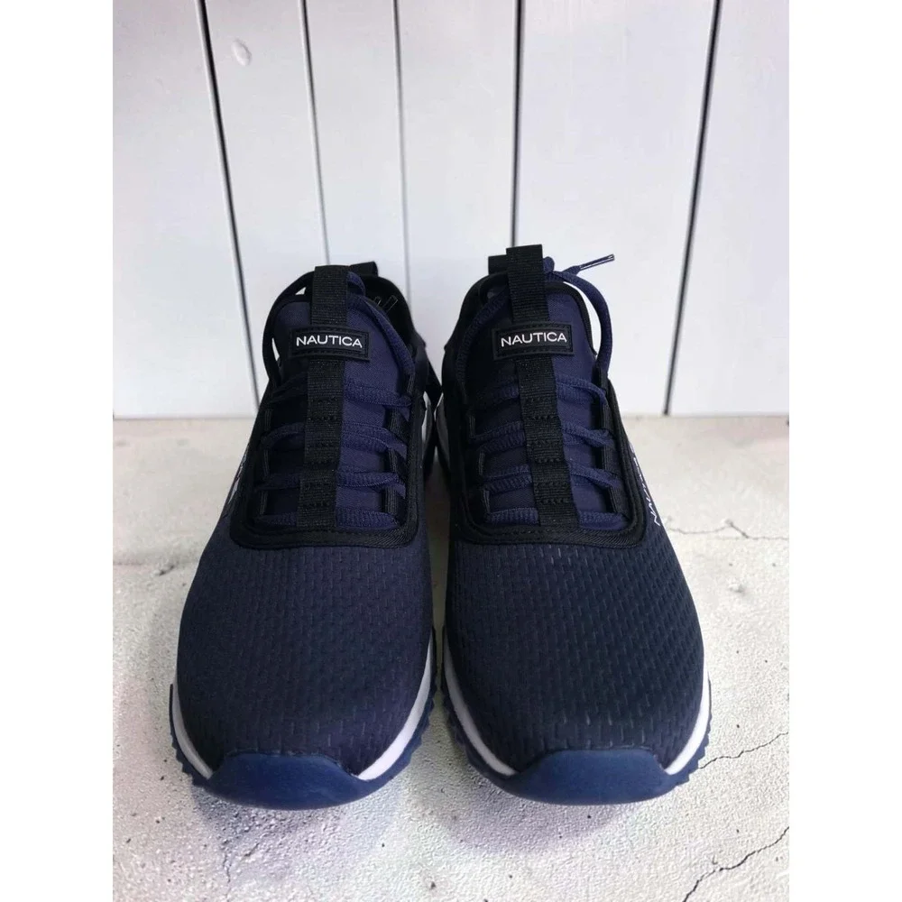 Nautica Mens Navy Blue Mesh Athletic Sneakers Ortholite Comfort Trainers